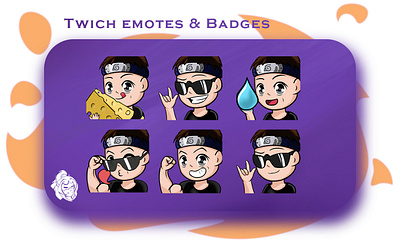 Naruto - portrait emote set anime badges emoji emote emoteart emotes naruto twitch twitchemotes