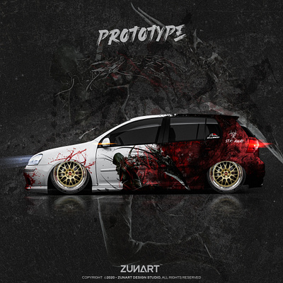 Prototype livery for MK5 automotive automotive design carart design designer graphic graphics illustration livery photoshop wrap wrapping