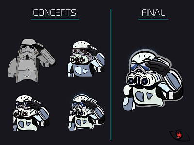 Star Wars Inspired Salute Storm Trooper Emote (￣ー￣)ゞ affinity designer branding cute design emote illustration logo salute starwars stormtrooper vector vector illustration