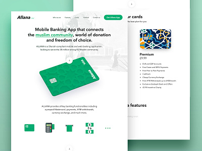 Allana - bank app app arabic bank card community muslim pay payment rizq site ui web