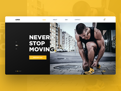 Sport shoes | Concept concept firstshot screen shoes sport ui ux web webdesign website design