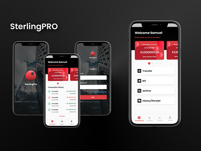 SterlingPRO app branding dashboard design dribbble history icon illustration login menu product design splashscreen ui uidesign ux vector