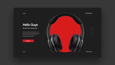 Hello Guys design ui веб дизайн вебдизайн интернет магазин карточка товара наушники обложка техника