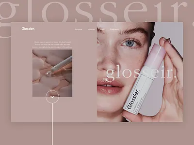 Glosseir concept concept cosmetic design minimal web