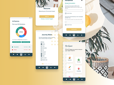 Carbon Footprint Calculator calculator calculator app calculator design calculator ui daily 004 daily 100 daily 100 challenge daily ui dailyuichallenge design sustainability ui uidesign