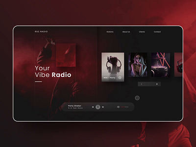 Radio Website Design animation landing landingpage music music website radio ui ux web website website design