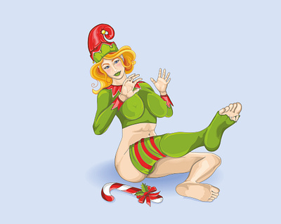 Elf Santas character coreldraw illustraion vector art