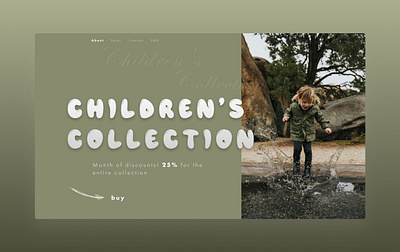 Детский магазин одежды design ui веб дизайн веб сайт вебдизайн дети интернет магазин обложка