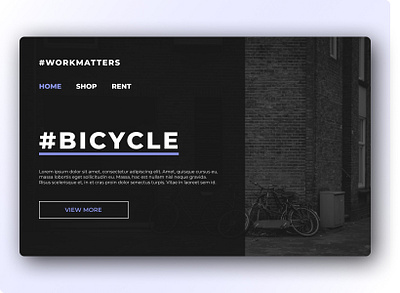 Bicycle Landing Page app bicycle clean colors dribbble landingpage minimal rent ui uidesign uidesigns uiux ux uxdesign uxdesigns webdesign website website builder website concept website design