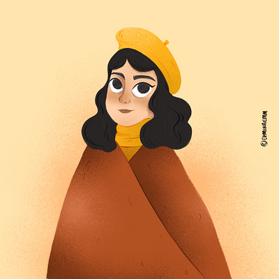 Pumpkin lady autumn girl illustration illustrator orange process pumkin woman