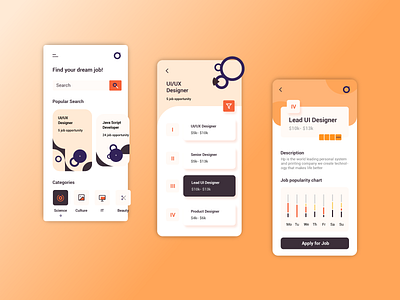 Find Your Dream Job Concept idea app design app design icon ui web ios guide app design ui ux branding icon illustration logo minimal moible app trending app design ui uiux ux