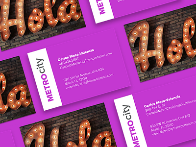 Metro City Business Cards bold branding business card design design jillstclair logo logodesign metrocity modern simple typogaphy typography