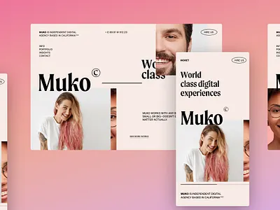 Muko - Digital Agency agency agency website concept design digital homepage interface landing ui web web design webdesign website