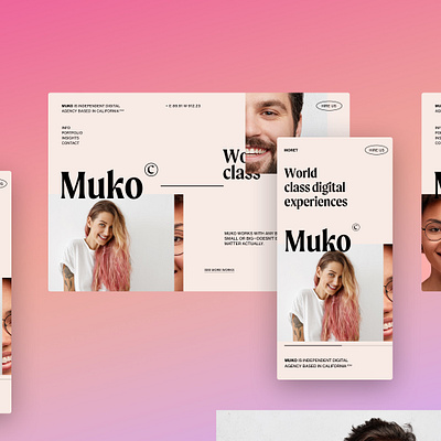 Muko - Digital Agency agency agency website concept design digital homepage interface landing ui web web design webdesign website