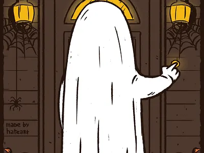 Ghost candy dribbbleweeklywarmup ghost helloween pumkin spider story