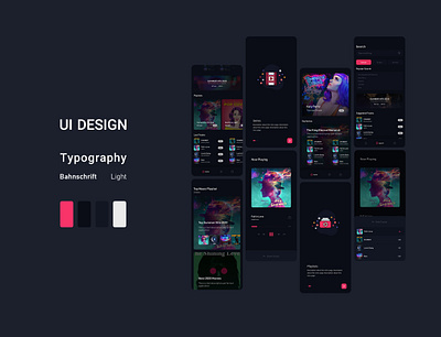 Music player UI Design invisionapp minimal music app music player ui ux