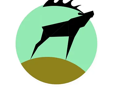Red deer art branding character circle deer design good green illustration logo logo design logodesign logos logotype nice red vector