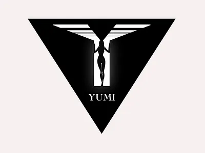Yumi logo design lingerie shop art black black and white blackandwhite character design girl illustration lingerie logo logo design logodesign logos logotype sexy sexy girl shop wings woman