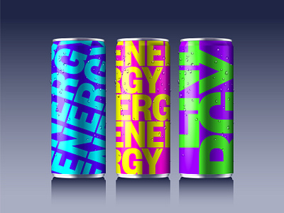 Energy drink - mockup brand identity branding can design drinks energy drink geometric identity design illustration mockup mockup design mockup template realistic mockup soda soda can tin can typography vector vector illustration