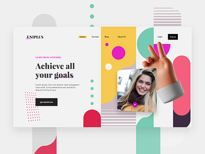 Uniplus - Learning platform adobexd course courses design desktop learn learning learning platform patterns teaching ui ux
