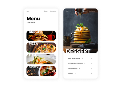 Daily UI #043 - Food Menu