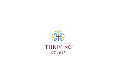 Thriving at 50 50 brand branding business design icon logo mark thrive thrivinng