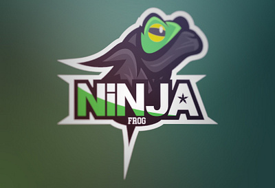 Ninja Frog Logo Design concept logo design mascot design mascot logo sports branding sports logo