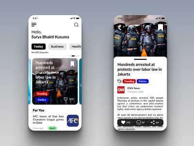 News App designchallenge mobile mobileapp news app uidesign uidesigner uiinspiration uiux userinterface userinterfacedesign weeklyui