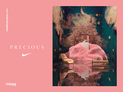 Precious 3d art branding c4d cinem4d fantasy illustration interactive interior logo nike nikeairmax pink pink logo surreal type web