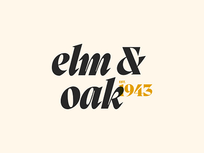 Elm & Oak art direction brandidentity branding collateral creative direction design identity logo logotype typography