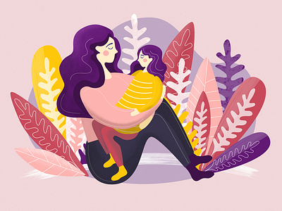 Mother & Daughter affinity designer child daughter digital art illustration mother vector