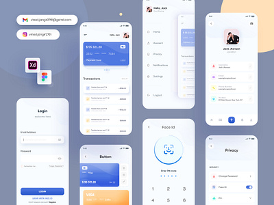 #1 - Credit Card Manage app card design cards creditcard faceid figma icon illustration login logo minimalist mobile app profile settings signup web xd