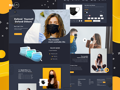 Mask Introduction website. app branding design illustration landing page design landingpage ui ux web website