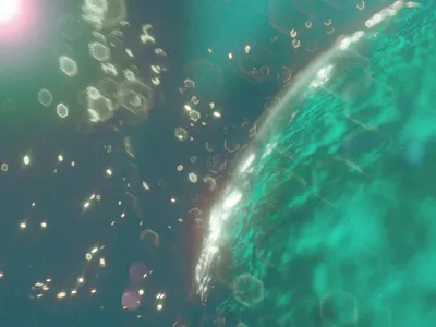 7_02 3d abstract c4d cinema 4d cyticre light octane space sun x particles