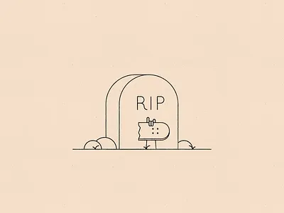 Vectober 23 – Rip design gravestone illustration inktober line design minimal paper texture rip skateboard skater stylized vectober