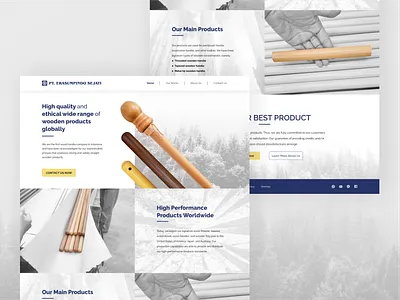 Erasumpindo Company Profile Website Design company profile landing page ui uidesign ux web web design website website design wood
