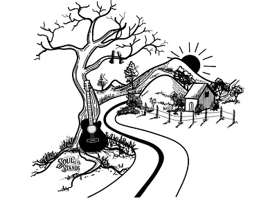 Country road branding design digital illustration digitalart illustration