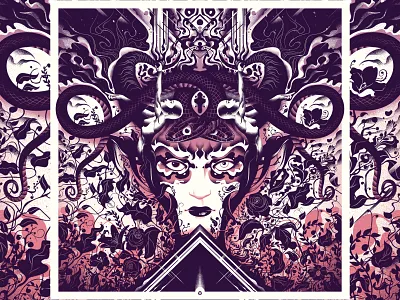 Pygmalion adobe adobe illustrator artprint design floral gothic illustration illustrator psychedelic psychedelic art screenprint vector