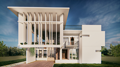 3D render of a Duplex Building 3d architecture design fiverr lumion render