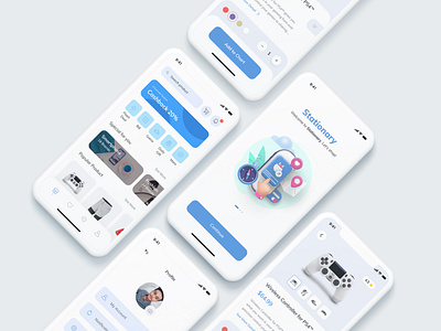 App For Online SuperShop app design flat illustration illustrator minimal ui ux vector website design