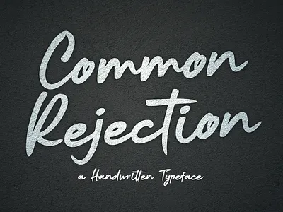 Common Rejection animation app bold branding design font handmade logo newfont typography web
