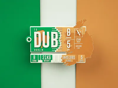 Welcome To Dublin 3d art c4d dublin flight ireland octane octanerender tag