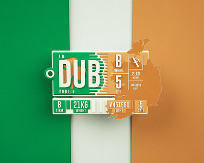Welcome To Dublin 3d art c4d dublin flight ireland octane octanerender tag