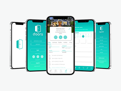 Doors app brand design real estate real estate agency ui ux