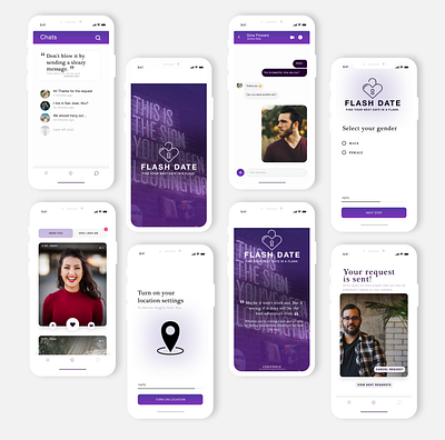 Project; FlashDate design ui ux