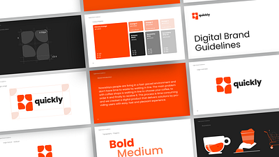 Quickly Style Guide brand brand guide guidelines idenity orange style guide typography ui ui design