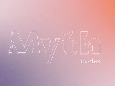 Myth Cycles wordmark branding design digital fresco gradient logo typography wordmark