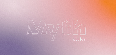 Myth Cycles wordmark branding design digital fresco gradient logo typography wordmark