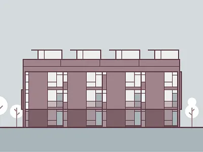 City Flats | Multi-Family Home 1 city condos home lines vector