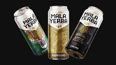 Malayerba craft beer beer beer can beer label black craftbeer design illustration packaging